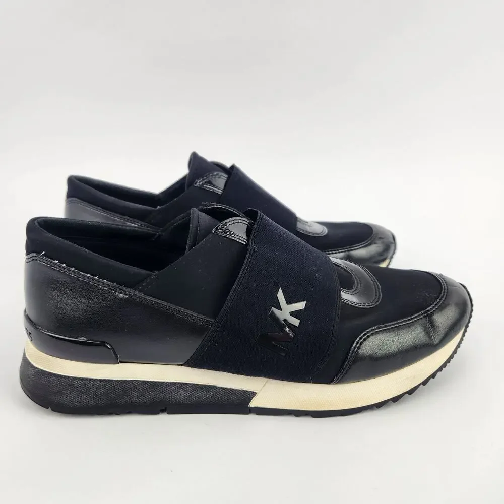 Michael Kors Felix, Black slip-on white siding, Trainer Sneakers Black 8M